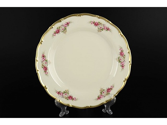 Набор тарелок 25 см Анжелика Слоновая кость MZ 6 шт