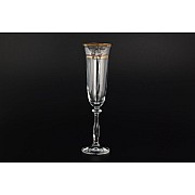Набор фужеров для шампанского 190 мл Анжела Панто Платина R-G Bohemia Crystal 6 шт