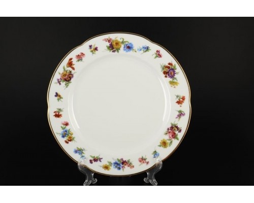 Набор тарелок 25 см Болеро Весенний букет Royal Czech Porcelain 6 шт