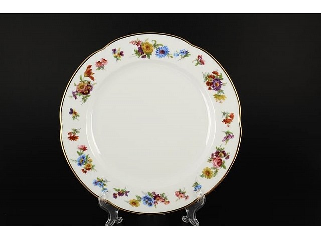 Набор тарелок 25 см Болеро Весенний букет Royal Czech Porcelain 6 шт