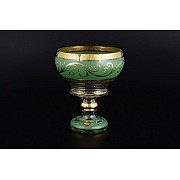 Конфетница 13 см Зеленая Star Crystal 23674