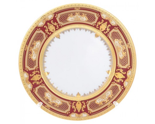 Набор тарелок Falkenporzellan Donna bordeaux gold 22 см