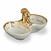 Прибор для специй двойной Thun Менуэт Отводка золото