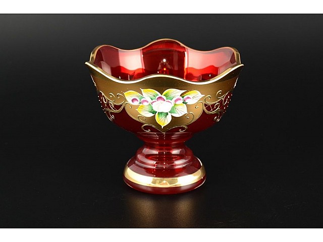 Конфетница Bohemia 13 см красная