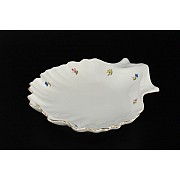Блюдо ракушка 24 см Мелкие цветы отводка золото Корона Queens Crown