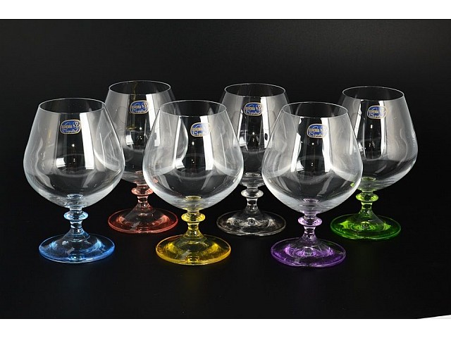 Набор бокалов для бренди 400 мл Анжела Арлекино Bohemia Crystal
