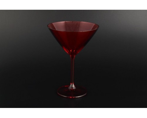 Набор бокалов для мартини 280 мл Klara Crystalite Bohemia красная 6 шт