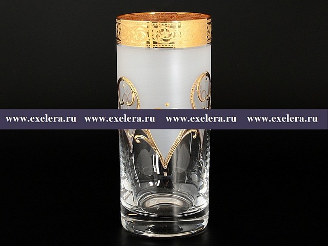 Набор стаканов 300 мл 6шт Bohemia Crystal Tulp золото Набор стаканов 300 мл 6шт Bohemia Crystal Tulp золото