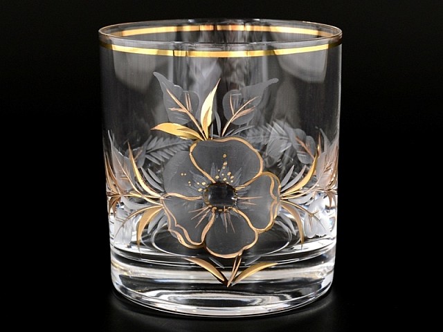 Набор стаканов для виски E-V цветы Bohemia Crystal 280 мл