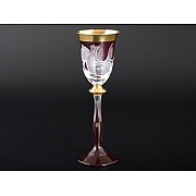 Набор рюмок для водки E-V Bohemia Crystal бордовый 60 мл