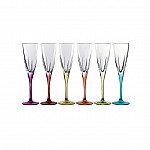 Набор фужеров для шампанского RCR Fusion цветные 170мл 6 шт