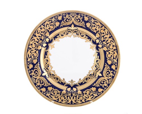 Блюдо круглое Falkenporzellan Natalia cobalt gold 32 см Блюдо круглое Falkenporzellan Natalia cobalt gold 32 см