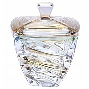 Конфетница с крышкой 18 см Facet Crystalite Bohemia зеленая