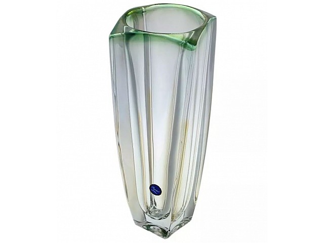 Ваза Bohemia Gold Arezzo зеленая 33см