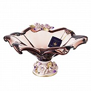 Фруктовница White Cristal 35 см розовая