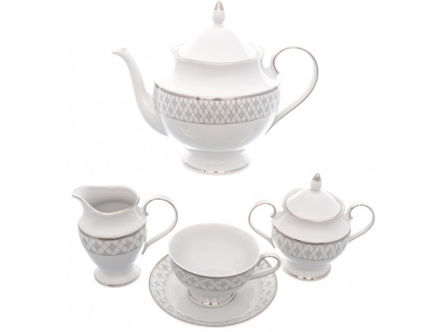 Чайный сервиз Серебряная сетка Repast на 6 персон 15 предметов