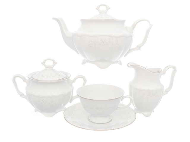 Чайный сервиз Свадебный узор Repast классическая чашка на 6 персон 15 предметов