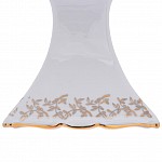 Салатник квадратный на ножке Queen's Crown Aristokrat Лист Бежевый 24 см