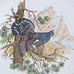 Салатник Queen's Crown Aristokrat Охота красная 26 см