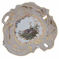 Салатник ракушка Queen's Crown Охота Бежевая 28 см