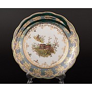 Набор тарелок 21 см Охота Зеленая SYKORA 6 шт