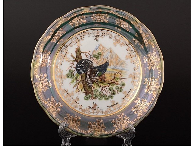 Набор тарелок 19 см Охота Зеленая SYKORA 6 шт