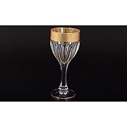 Набор бокалов для вина 190 мл Сафари Матовая полоса 6 шт BOHEMIA GOLD