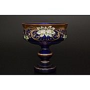 Конфетница Лепка Синяя B-P Bohemia Crystal 17 см 1468