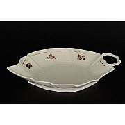 Салатник Лепесток 27 см Анжелика Слоновая кость Золотая роза MZ