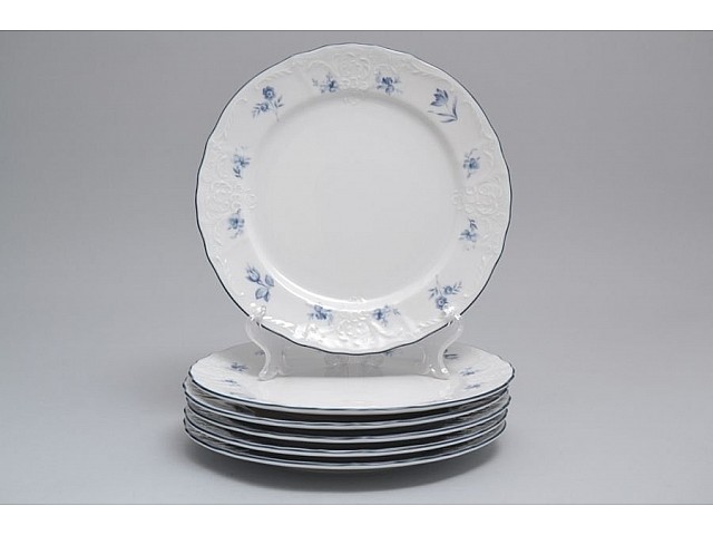 Набор тарелок 21 см Бернадотт Синий цветок 6 шт