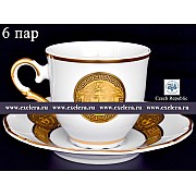 Набор кофейных пар 170 мл Магнолия Медуза Горгона MZ (6 пар)