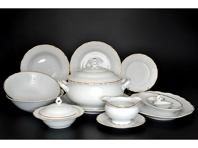 Столовый сервиз Офелия Отводка золото MZ на 6 персон