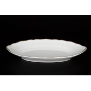 Блюдо овальное 26 см Офелия Отводка золото MZ