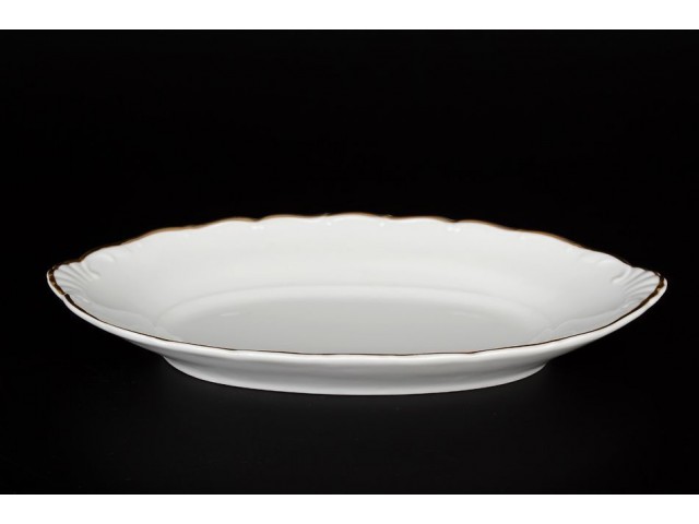 Блюдо овальное 26 см Офелия Отводка золото MZ