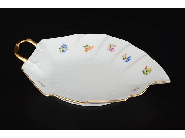 Салатник Лепесток 16 см Офелия Мелкие цветы отводка золото MZ