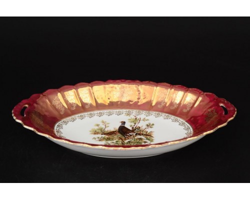 Блюдо для хлеба 32 см Охота красная Корона Queens Crown