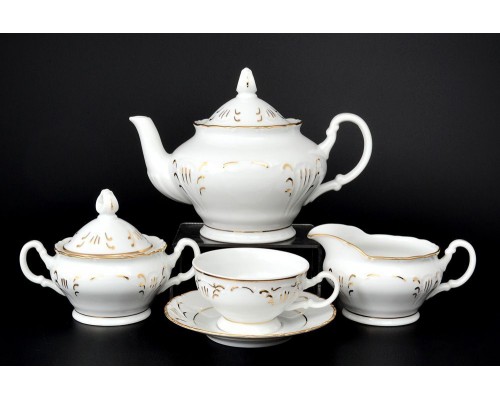 Чайный сервиз Лиана Золотой узор MZ на 6 персон