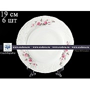 Набор тарелок 19 см Лиана Серая роза золото MZ 6 шт