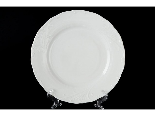 Набор тарелок 25 см Лиана Белый узор MZ 6 шт