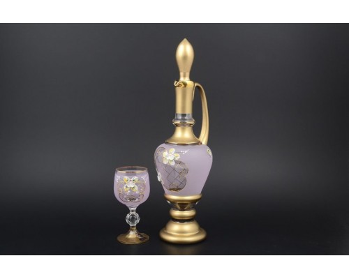 Набор для ликера 7 предметов Розовый NB-Arte Bohemia Crystal