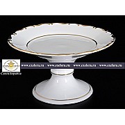 Конфетница на ножке Золотая полоса Корона Queens Crown 17 см