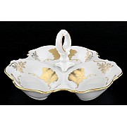 Менажница 19 см Мария Луиза Кленовый лист Белый Carlsbad