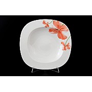 Набор тарелок глубоких 23 см Thun Леон Красные маки 6 шт