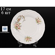 Набор тарелок 17 см Лиана Зеленый цветок MZ 6 шт