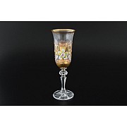 Набор фужеров для шампанского 150 мл Кристина золото K-A Bohemia