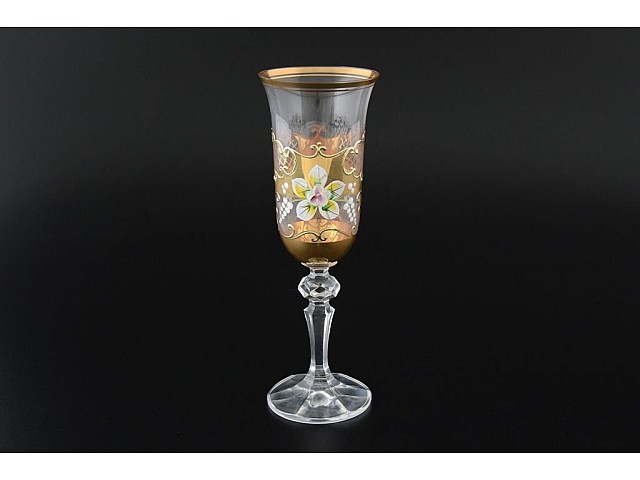 Набор фужеров для шампанского 150 мл Кристина золото K-A Bohemia