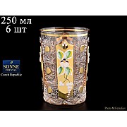 Набор стаканов для воды 250 мл Sonne Crystal Золото