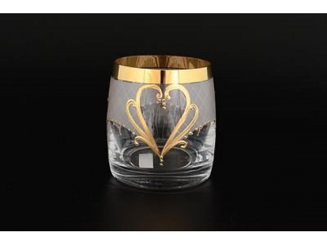 Набор стаканов для виски Золото Bohemia Crystal 290 мл 6 штук