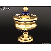 Конфетница Bohemia 20см синяя