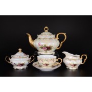 Чайный сервиз Грант Роза перламутр MZ на 6 персон